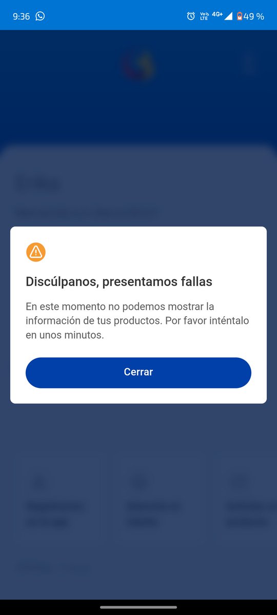 Soy yo o a ustedes también les pasa que justo cuando necesitas entrar a la app del banco ,siempre presenta fallas ? 😐 Cada vez más el Banco de Bogotá me decepciona