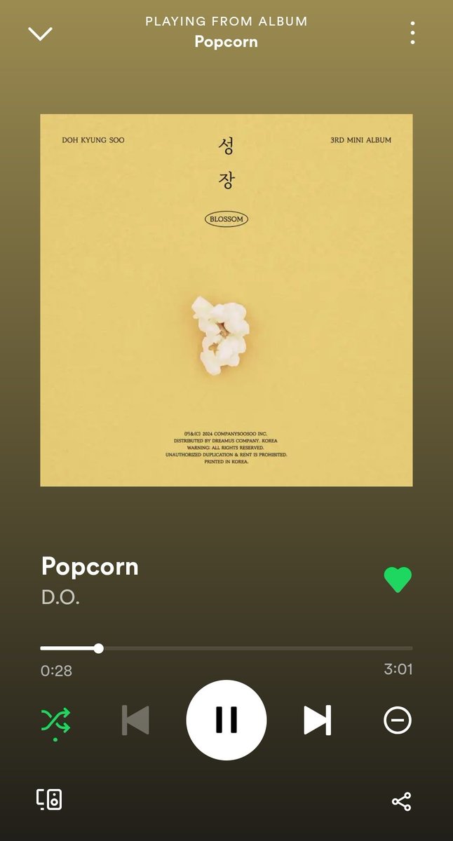 must listen to nice song of kyungsoo 'popcorn' before i say goodnight. 🤍🐧🍿🎶✨ #Kyungsoo #도경수 #엑소 #디오 #POPCORN_OutNow open.spotify.com/track/1P6VBsrh…