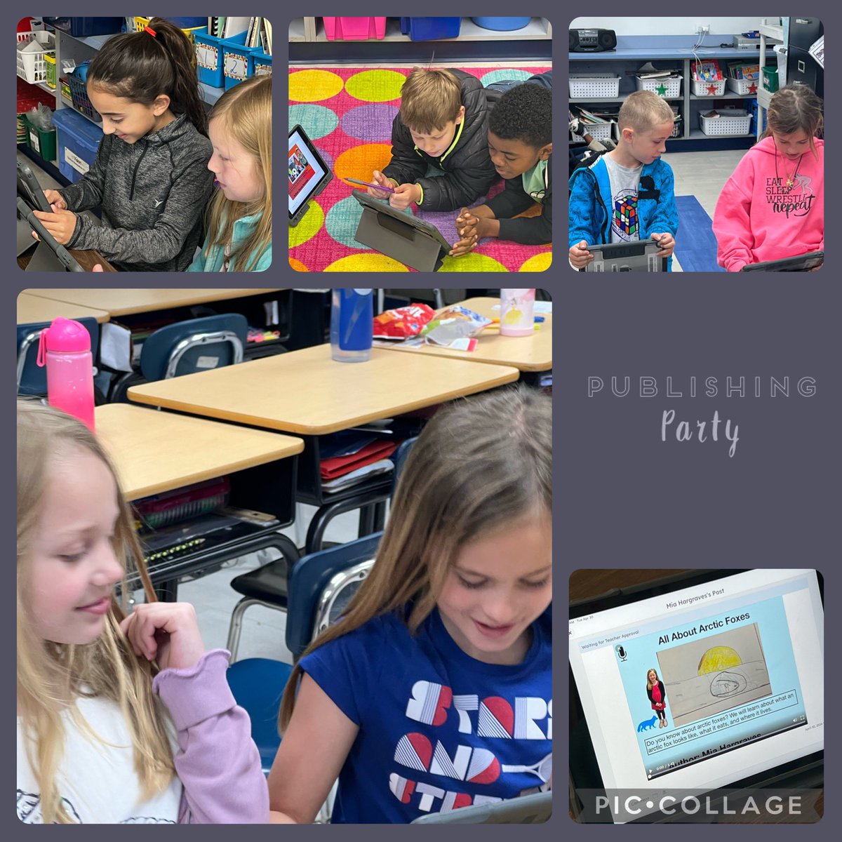 Publishing Party with <a href="/mrstoney12/">Monica Toney</a> Keynote and nonfiction animal reports! Amazing work! #MakeASplash