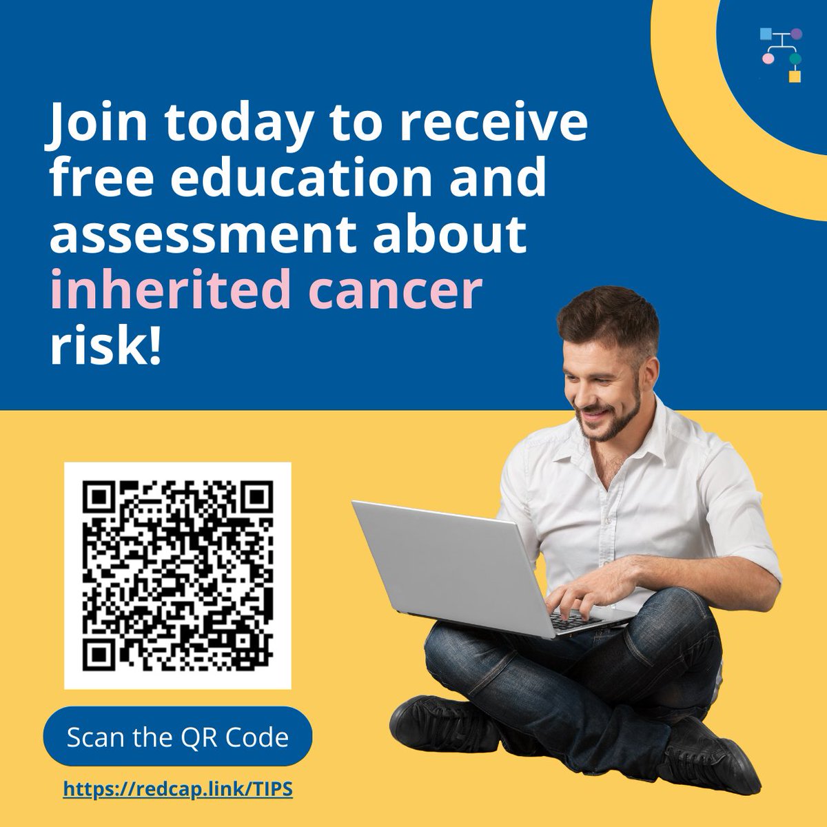 Have you had #genetictesting for #inheritedcancer and want more information? We provide free #education about #inheritedcancerrisk through our Tool for Inherited Cancer Predisposition Counseling and Testing Study (TIPS).
 
Visit redcap.link/TIPS and fill out the survey!