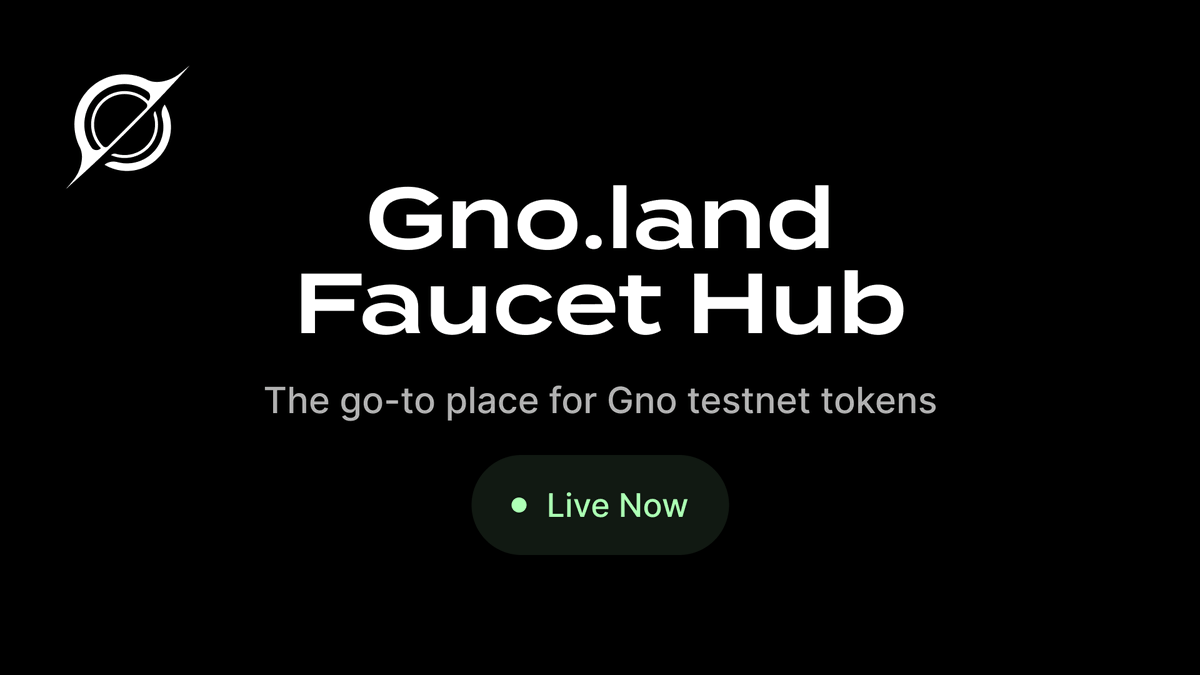 1/ Gno.land Faucet Hub is live! Users and developers can now quickly access testnet GNOTs for different Gno networks in one place.

faucet.gno.land