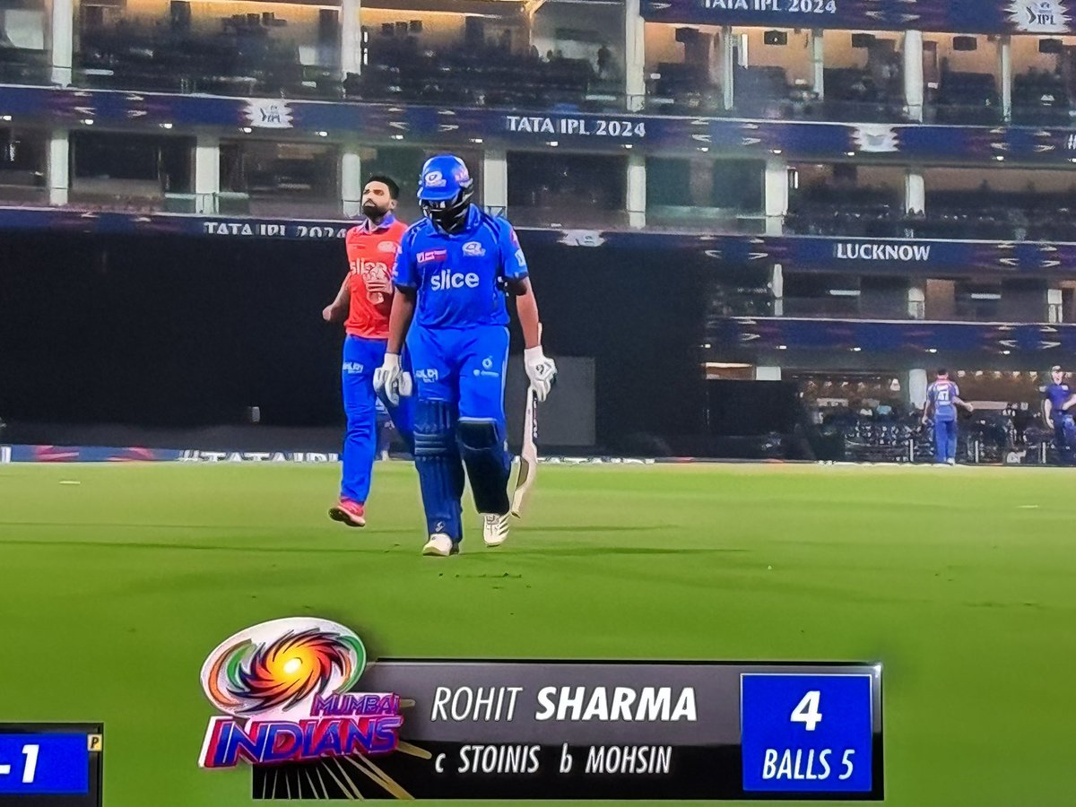 RoGoat sharma on his Birthday in IPL 1 (5) in 2014 2 (5) in 2022 3 (5) in 2023 4 (5) in 2024 #MIvLSG #RohitSharma #LSGvMI