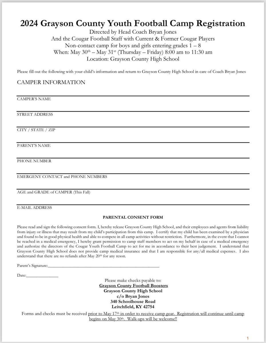 GCHS Football Alumni Association (@alumni_gchs) on Twitter photo Best camp in town every summer!!! Cougar Football Fever…catch it!!!!!!! <a href="/GCHS_AD/">GCHS Athletics</a> <a href="/news_gchs/">📰📚GCHS NEWS📹📝</a> <a href="/GCHSCougarFB/">GCHS Football</a> <a href="/gchs_cougars/">Grayson County High</a> <a href="/GCCougarLibrary/">GCHS Library</a> <a href="/GchsPep/">GCHS Student Section</a> <a href="/K105sports/">Cougar Sports on K105</a> <a href="/DannyCougarPage/">Grayson County Cougars (Danny Beasley)</a> @cody_brock19 <a href="/gcboe/">Grayson Co Schools</a> <a href="/gcnewsgazette/">Grayson County News</a> Best camp in town every summer!!! Cougar Football Fever…catch it!!!!!!! <a href="/GCHS_AD/">GCHS Athletics</a> <a href="/news_gchs/">📰📚GCHS NEWS📹📝</a> <a href="/GCHSCougarFB/">GCHS Football</a> <a href="/gchs_cougars/">Grayson County High</a> <a href="/GCCougarLibrary/">GCHS Library</a> <a href="/GchsPep/">GCHS Student Section</a> <a href="/K105sports/">Cougar Sports on K105</a> <a href="/DannyCougarPage/">Grayson County Cougars (Danny Beasley)</a> @cody_brock19 <a href="/gcboe/">Grayson Co Schools</a> <a href="/gcnewsgazette/">Grayson County News</a>