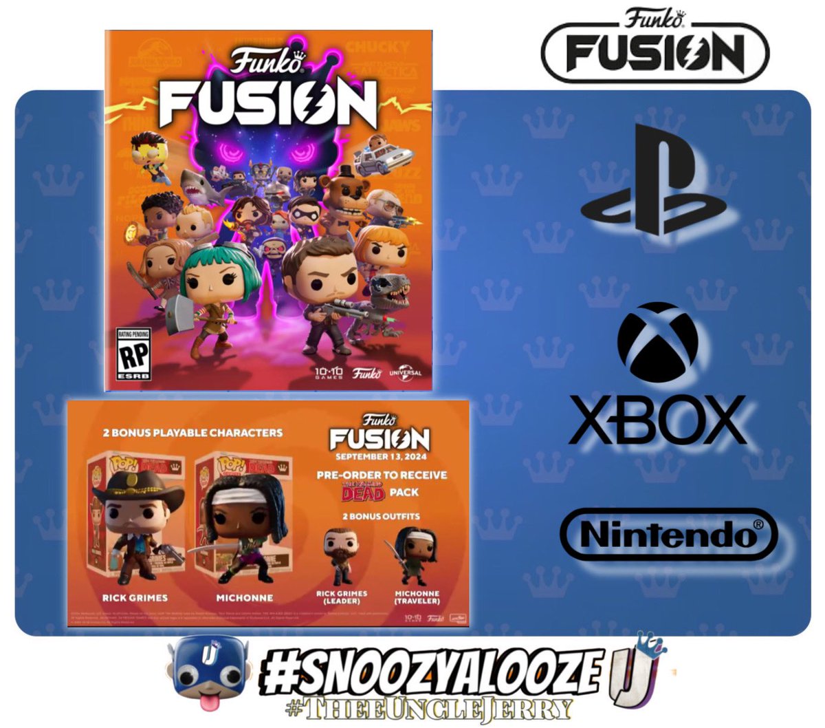 Funko Fusion is now available to pre order via Gamestop. All platforms available in the drop down. Release date: 9/13/25 NO CHARGE until shipped! PRE ORDERS RECEIVE A BONUS “DEAD PACK” OF PLAYABLE WALKING DEAD CHARACTERS! 👉 bit.ly/4aRiqey There are also some