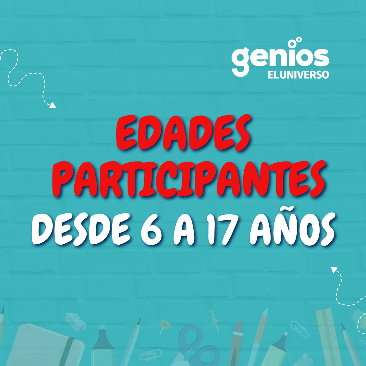 GeniosUniverso's tweet photo. ¡Se viene Genios 2024!
Muy pronto las inscripciones. https://t.co/CpG8HwrvJe