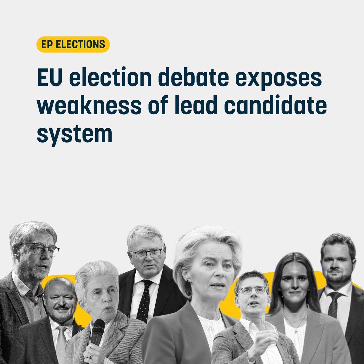 The first debate for the upcoming European election exposed the weakness of the lead candidate ‘Spitzenkandidat’ system, with low viewing figures and low-profile candidates casting a shadow on the process, experts said. 🔗 eurac.tv/9WYW ✍️ @realNickAlipour