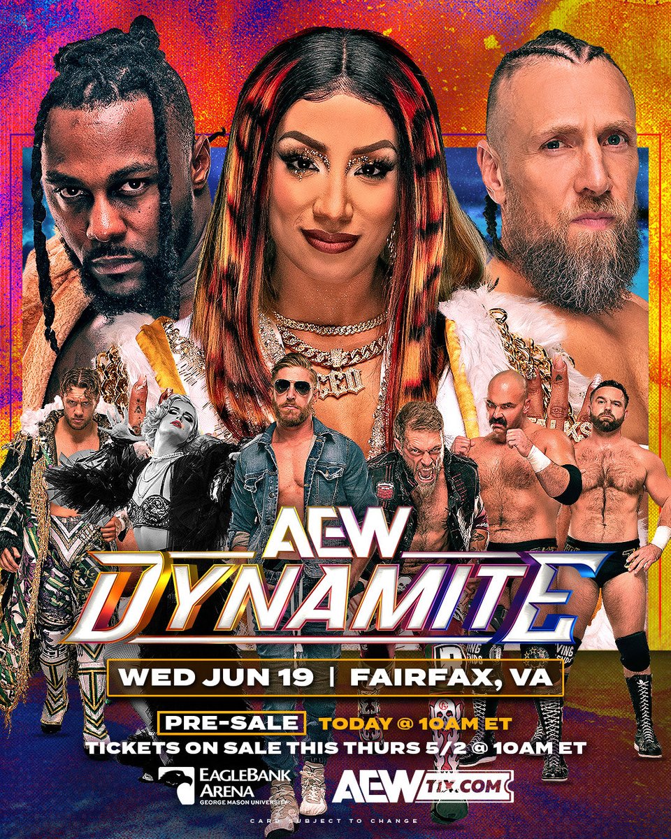 DMV fans - @AEW debuts in the NOVA area on campus at @GeorgeMasonU! I graduated from Mason in ‘04 and I’m pumped to return on 6/19. Lots of memories growing up in Burke, getting into Mason and trying to juggle college & pro wrestling. Can’t wait to see everyone there!