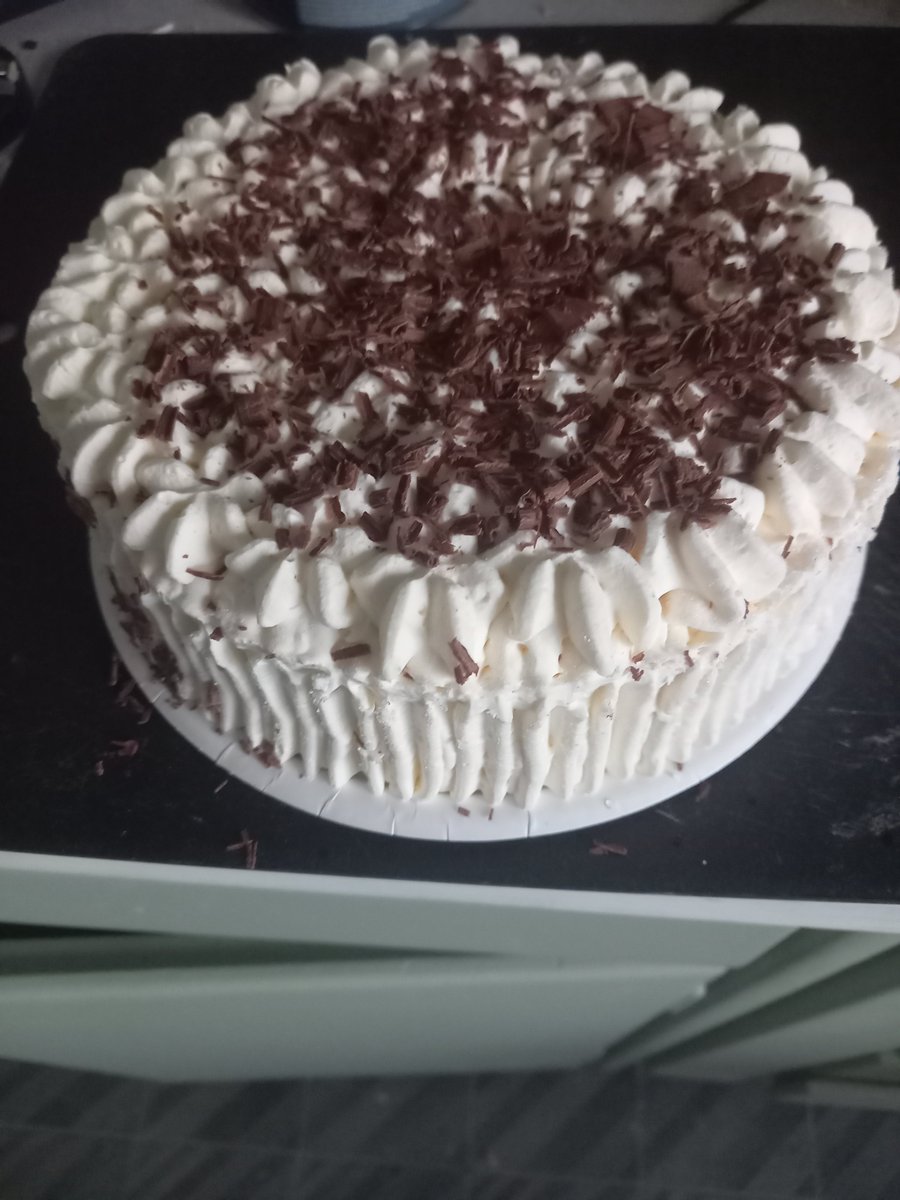 Birthday cake and coffee ready 😋😊