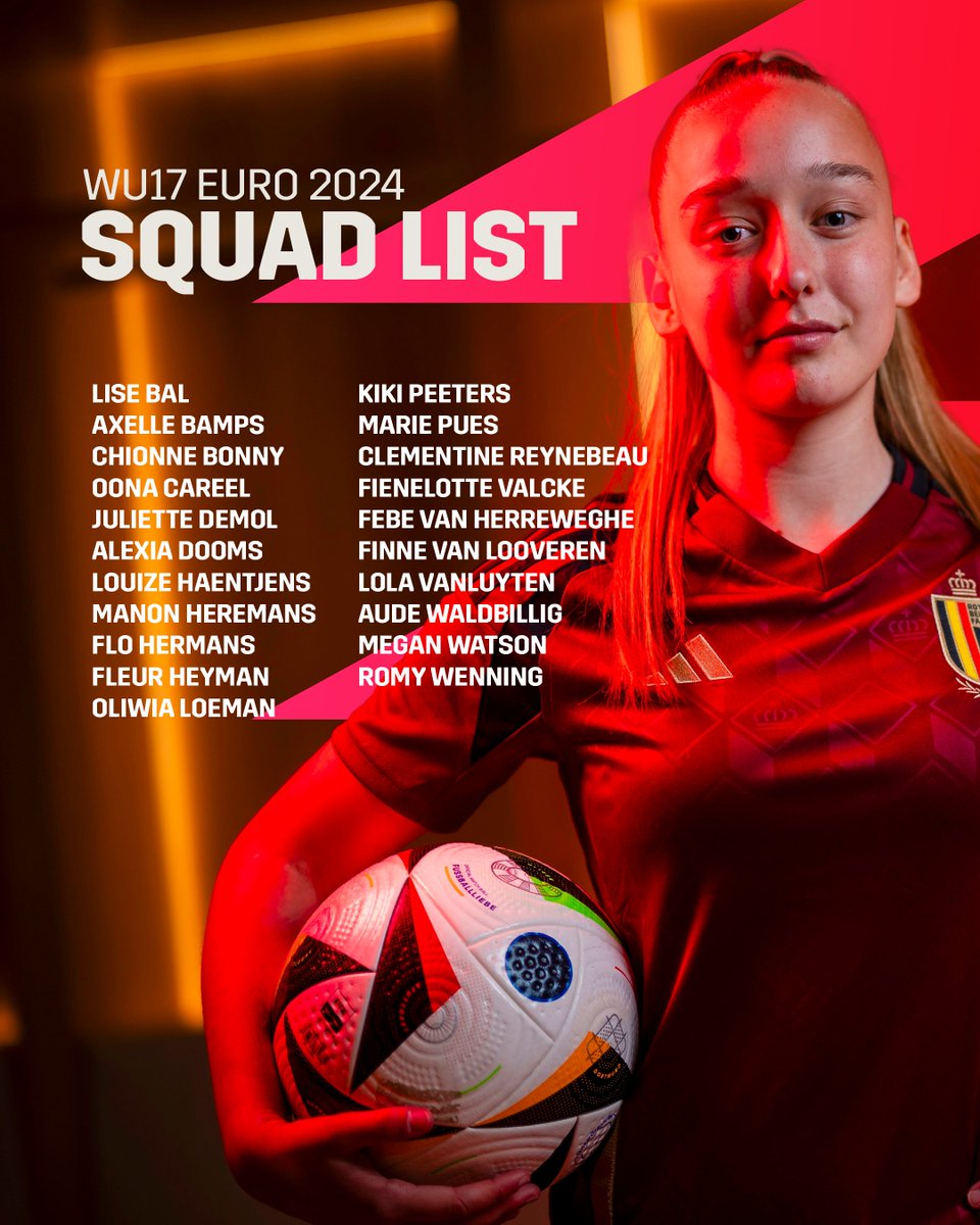 Here's our list for #WU17EURO. Good luck, young Flames! 👏