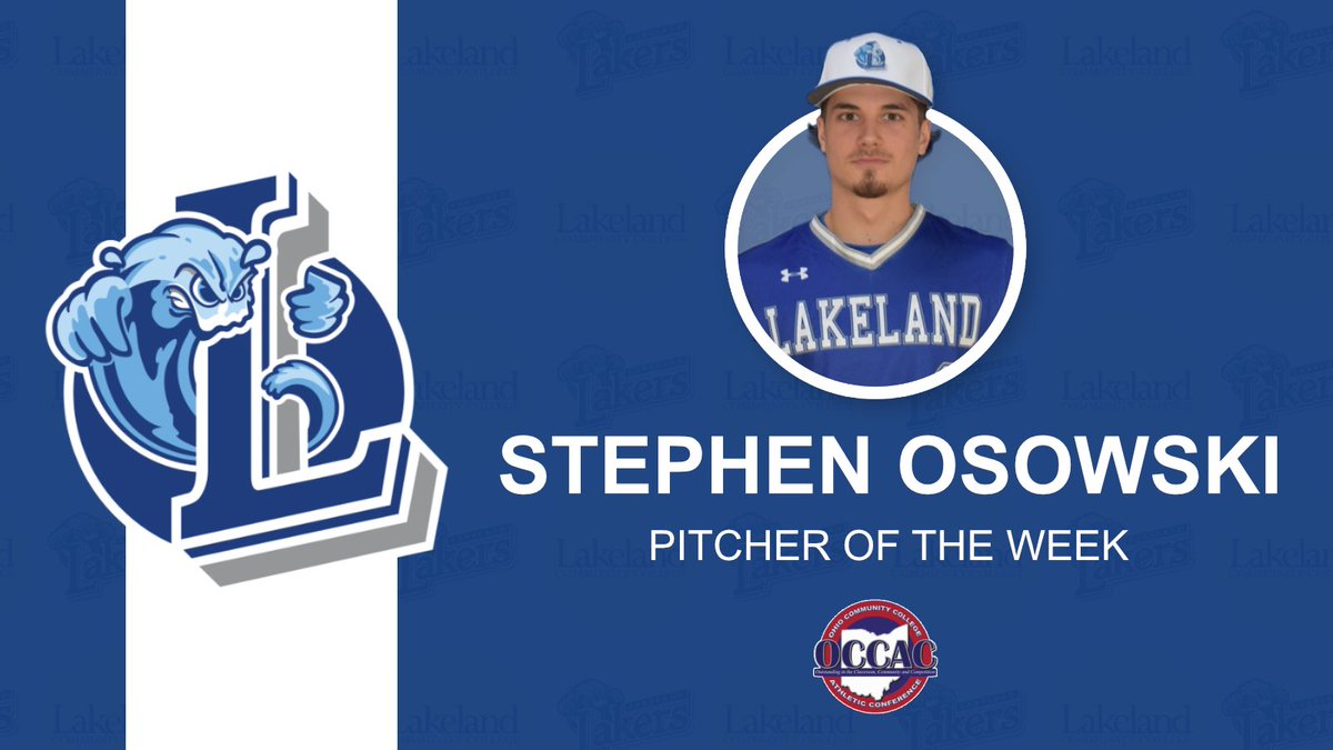 Lakeland baseball sophomore Stephen Osowski has been named the @OCCACSports Pitcher of the Week! #LakerPride ➡️ bit.ly/3y6xR3T