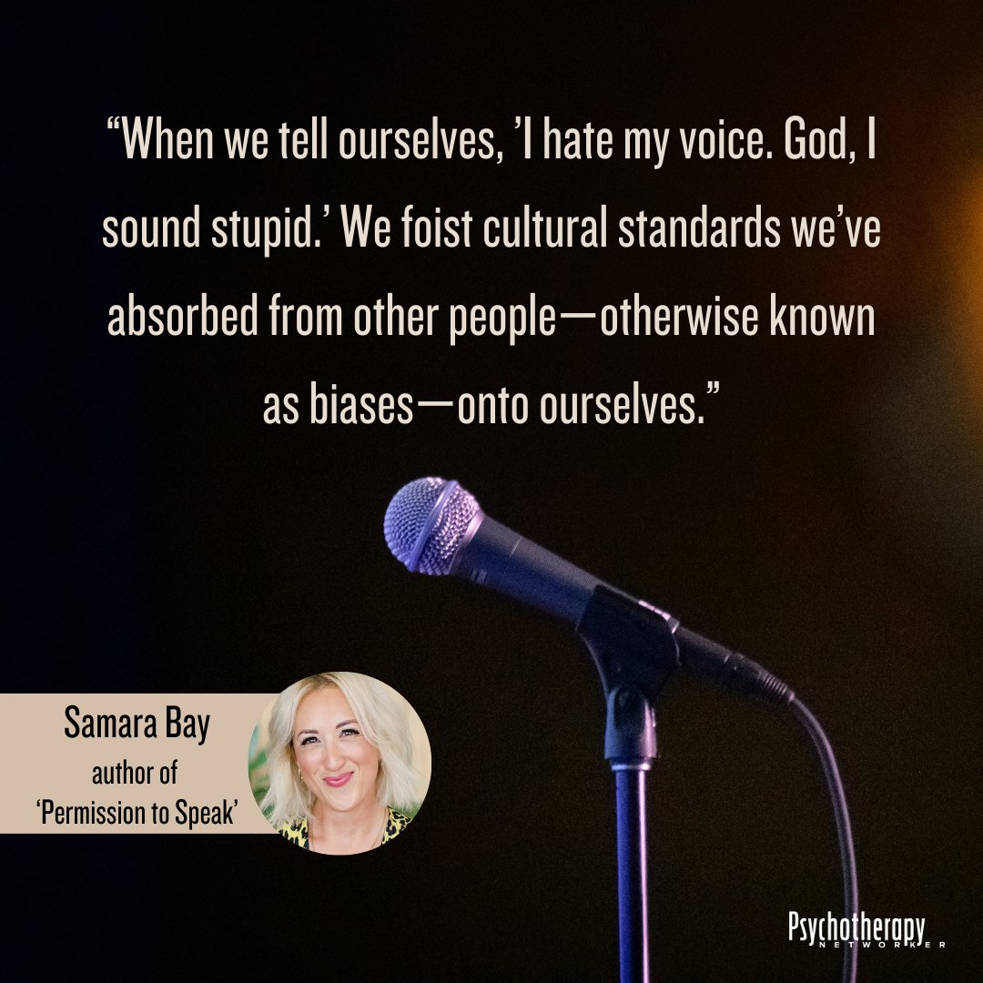 When we can explore our relationship to our own voice, we can harness one of the most direct paths to authenticity and connection. Read this interview with author and speech coach @samarabay. bit.ly/446jgli