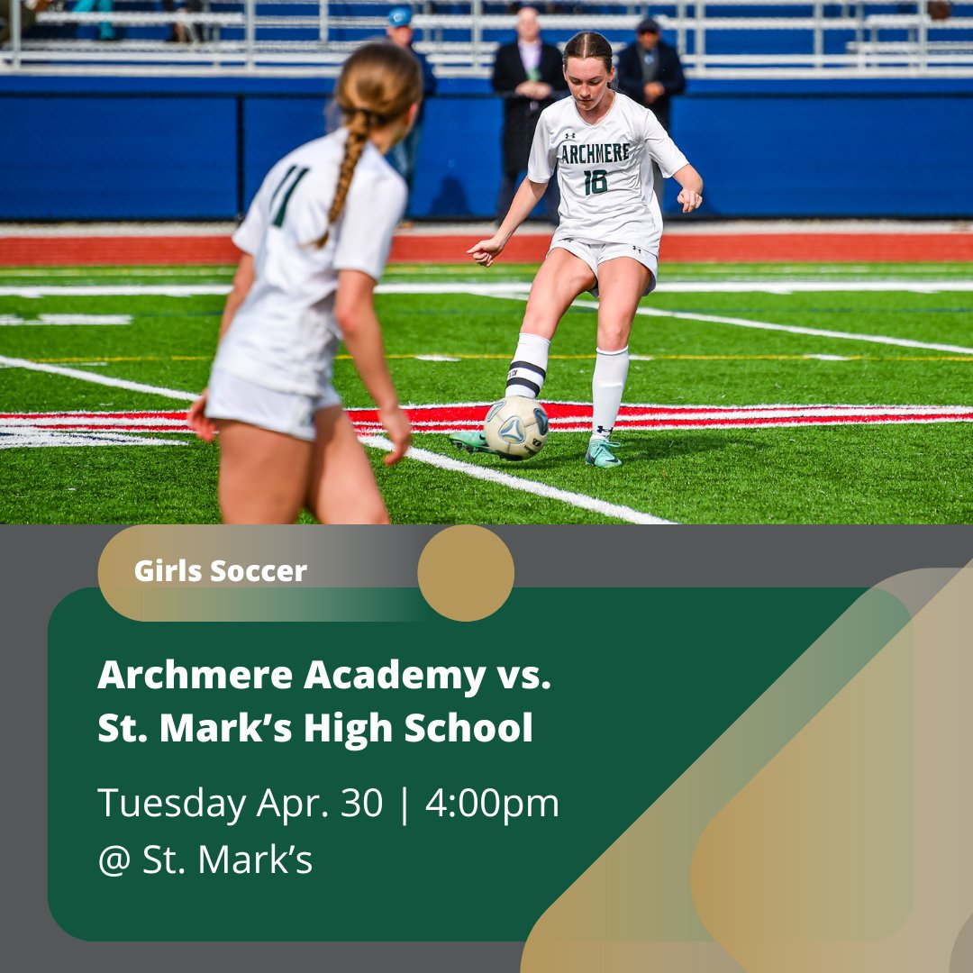 Big game tonight for these girls! Come cheer on our soccer team as they take on St. Mark's, away at 4:00pm. Let's GO AUKS! 💪 🐧