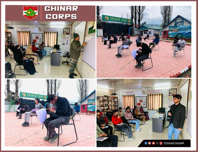 #IndiaArmy organised an online Mock Test for 25 registered Agnipath aspirants hailing from diverse corners of Baramulla. The event was aimed to provide guidance and support to these aspirants as they embark on their journey to join the Indian Army.