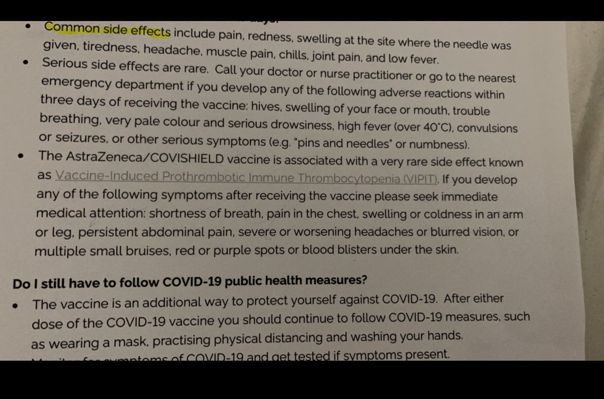 @PriyankaPulla This handout was given to me when I got my moderna shot in 2021. Why is it suddenly a news for folks in India ?