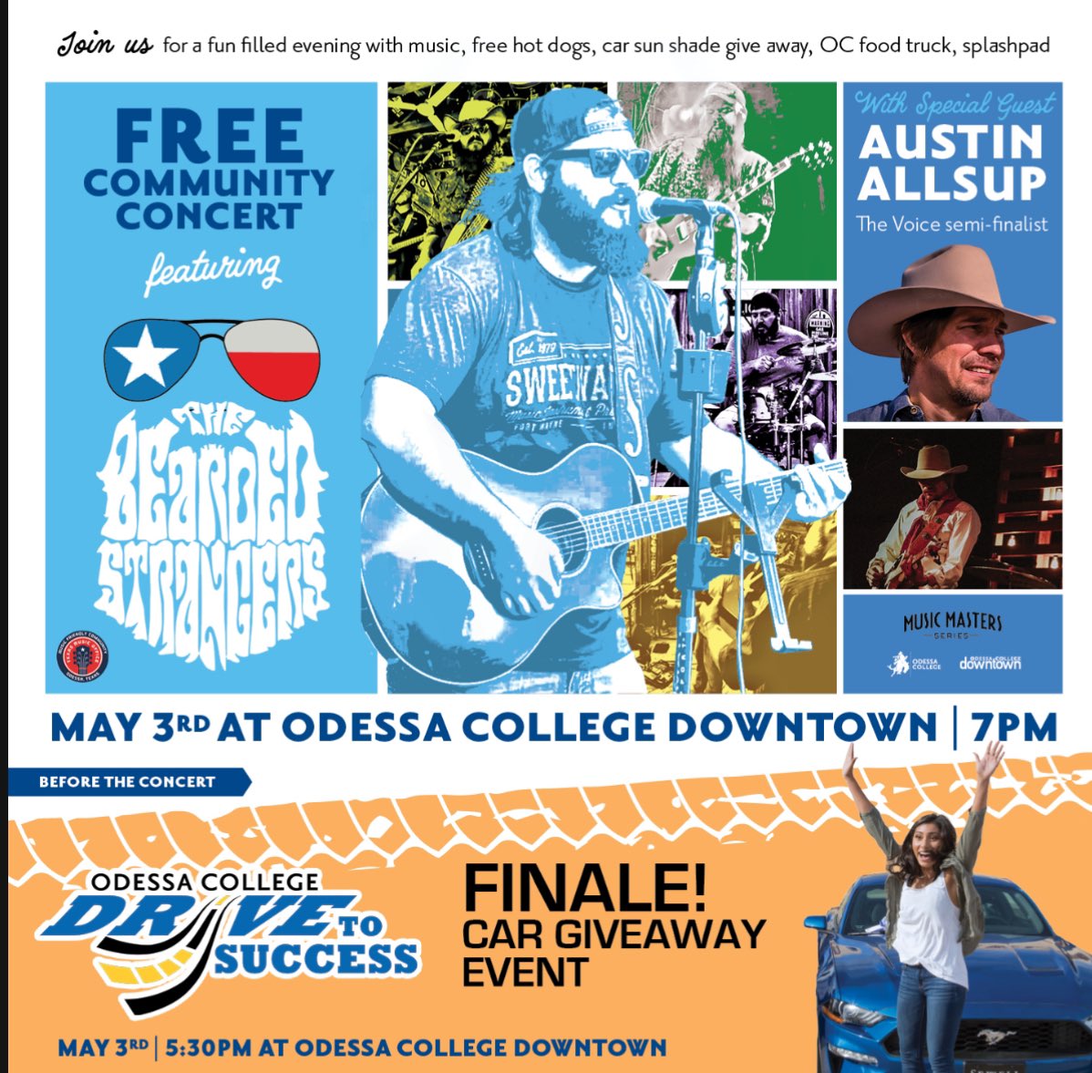 📢Join us at the @OdessaCollege Downtown Community Center THIS Friday for a community event you don't want to miss!📢

⏰️The FUN begins at 5:30 pm  to 9:00 pm on May 3rd!
📍222 E. 4th. Street

Odessa College is YOUR Community College!

#OCAllIn #OCXchange