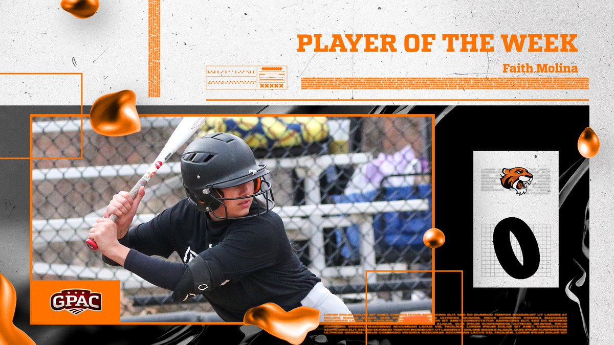 Not only a #DoaneSB sweep of this week's GPAC Pitcher an Player of the Week honors... it's a FAITH MOLINA SWEEP! Congrats Faith!! 4-0 week pitching + a .556 BA with 10 RBI batting!