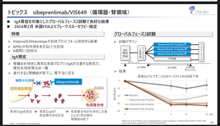 大塚HDの1Q決算🎉

✅グローバル4製品が順調😄ロンサーフは50%増！他も20%増
✅サプリとかも意外とめっちゃ増えてる🙄21％増
✅ギリアド主体のPD-1+TIGITのPh3試験とか楽しみでしかないな🧐
✅Visterra社技術で作ったVIS649が成功したらFocus areaとしてPoC獲得じゃない？😏笑

伸び代しかないな〜