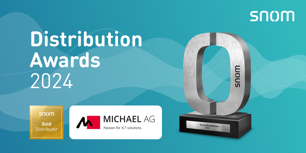 #Snom distributors are the greatest! Congratulations to @michaeltelecom for achieving the “Snom Gold Distributor 2024” status for all their hard work over the last 12 months! We are looking forward to another successful year ahead with you!
#snomawards2024 #weloveourpartners