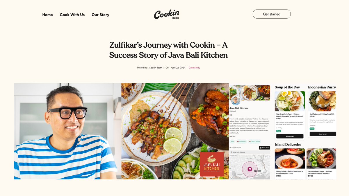 Meet Zulfikar, a former marketing and advertising professional who has reinvented himself as the celebrated chef behind Java Bali Kitchen, a thriving hub of Indonesian cuisine in Toronto.

Read about his food journey here: blog.cookin.com/zulfikars-jour… 

#FoodEntrepreneur #Toronto