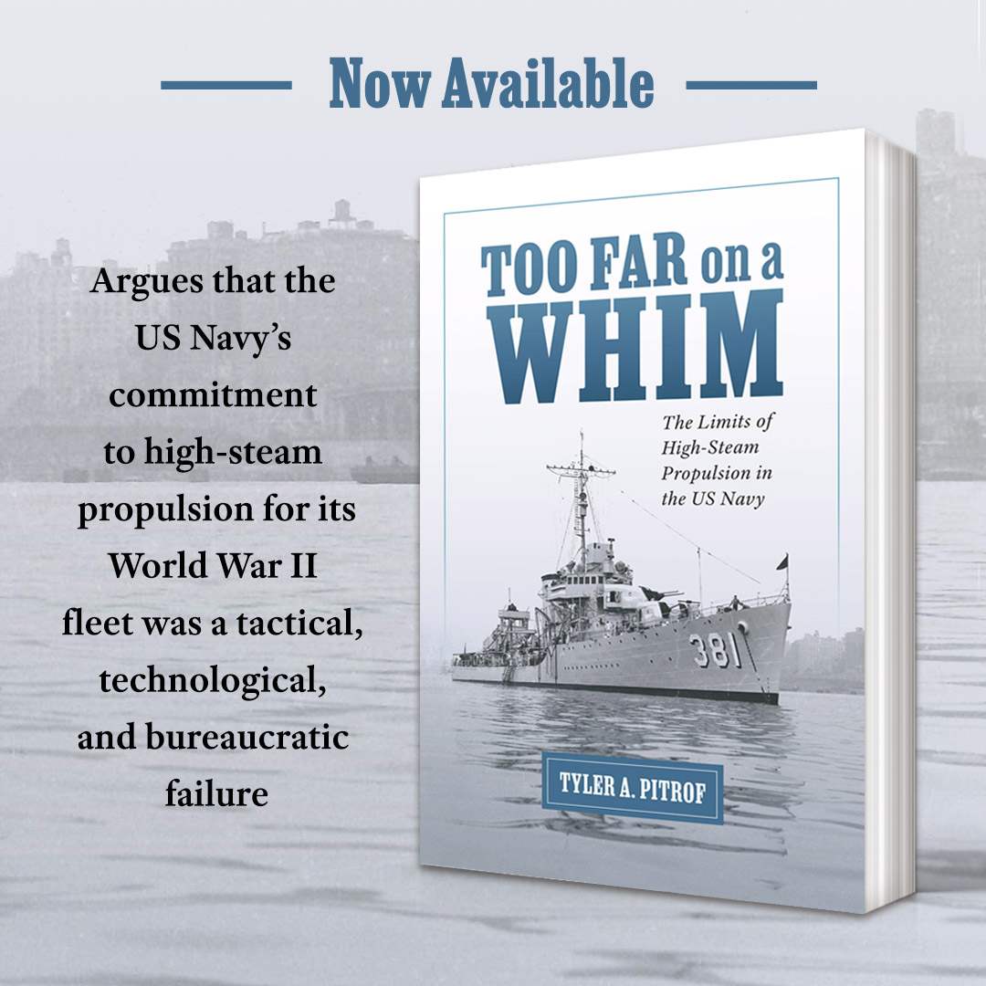 Explore naval history with our NEW book! 📚 'Too Far on a Whim' by Tyler A. Pitrof is out now! Uncover the untold story of WWII naval tech. Order now, save 25% + FREE shipping with code ROLLTIDE. 🌊 tinyurl.com/bduyn42h #NavalHistory #NewRelease #Navy #USNavy