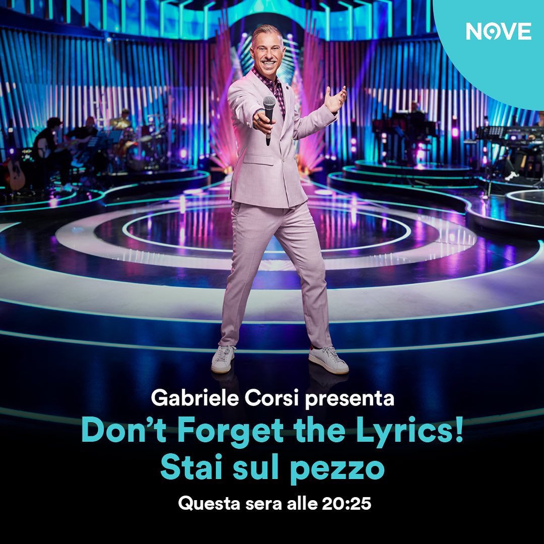 Dove non esiste monotonia 🎶 #DontForgetTheLyrics con @corsi_gabriele torna anche questa sera alle 20:25 in prima TV sul #NOVE