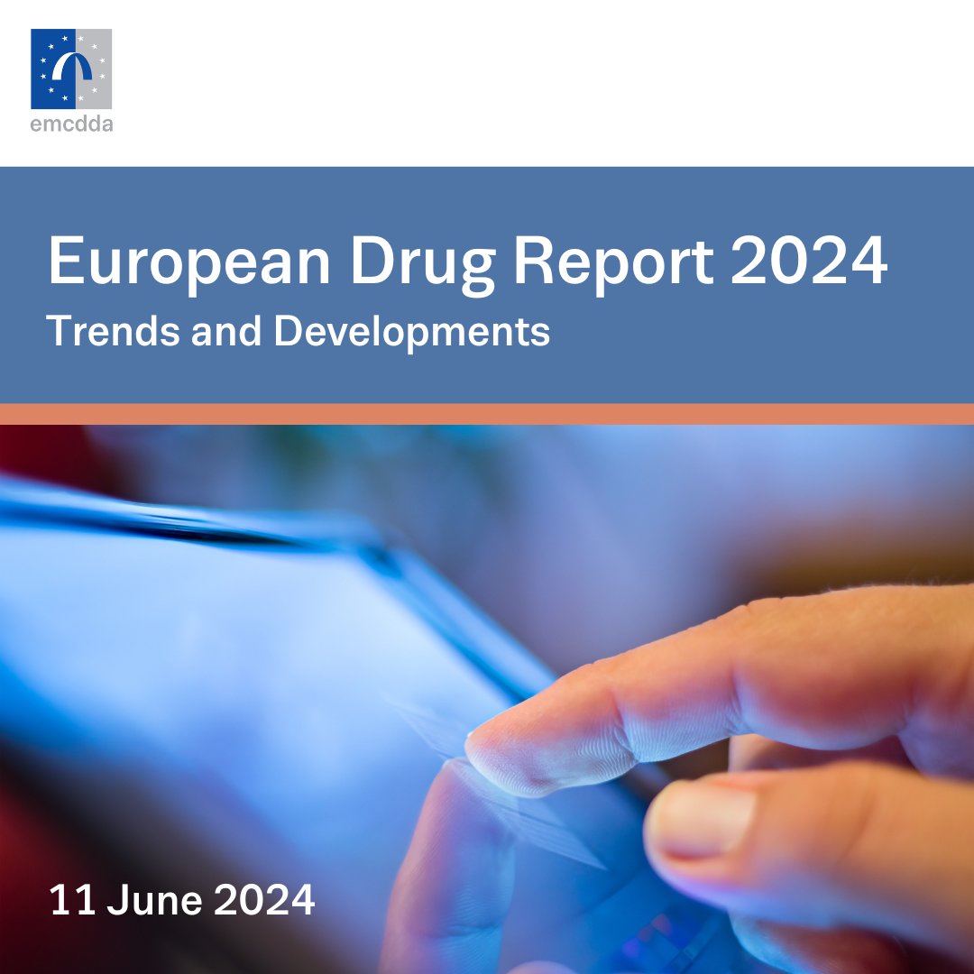 Save the date! The European Drug Report 2024 will be launched in a live online press conference on 11 June. Find out more about the latest trends and developments on drugs in Europe. emcdda.europa.eu/news/2024/comi… #HealthierEurope #MoreSecureEurope #EuropeanDrugReport2024