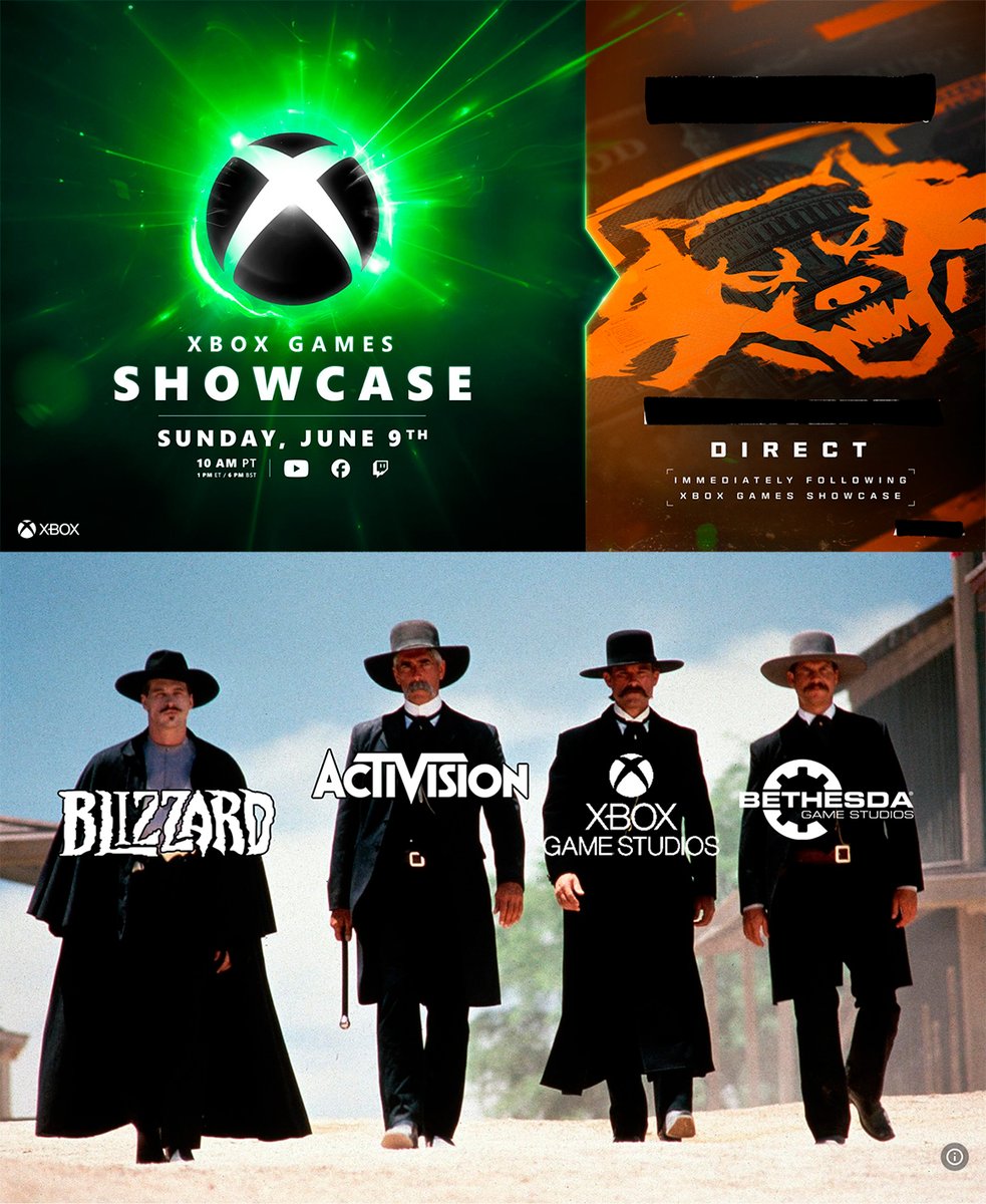 Marquen calendario el 9 de Junio para el #Xboxshowcase 👀💚🙅
'Este también será nuestro primer Showcase con juegos de nuestra cartera de estudios en Activision, Blizzard, Bethesda y Xbox Game Studios, además de títulos de nuestros socios externos'.
