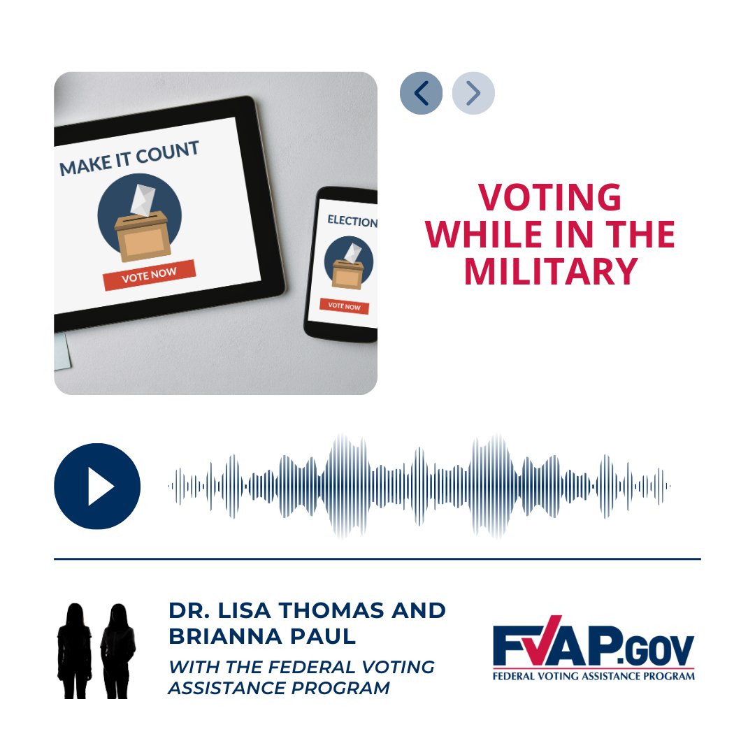 Memorial Day is just one week away, a time to honor & remember those who died while serving. In that spirit, tune in to our debut podcast episode on Military One Source to learn the ins & outs of 'Voting While in the Military.' Listen now 👉 shorturl.at/quyR7