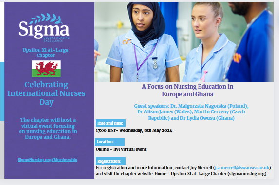 Sigma European Region (@regionsigma) on Twitter photo International Nurses Week our Welsh chapter Upsilon Xi at Large is hosting a online event 8th of May at 5pm (BST) 6pm (CET). Ps <a href="/martincerveny1/">martin cerveny</a> <a href="/UpsilonXiSigma/">Sigma Nursing Wales 🏴🇬🇧🇺🇸 🇪🇺</a> <a href="/PhiMuChapter/">Phi Mu Chapter</a> <a href="/Leslie_Gelling/">Leslie Gelling</a> <a href="/sigmaireland/">Omega Epsilon at-Large Chapter of Sigma</a> <a href="/OmegaXiChapter/">Omega Xi Chapter 🏴</a> <a href="/AlphaItalia/">ALPHA ALPHA BETA Chapter of Sigma - Italia</a> <a href="/FPaivaSantos/">Filipe Paiva Santos</a> <a href="/marco_tomietto/">Marco Tomietto</a> International Nurses Week our Welsh chapter Upsilon Xi at Large is hosting a online event 8th of May at 5pm (BST) 6pm (CET). Ps <a href="/martincerveny1/">martin cerveny</a> <a href="/UpsilonXiSigma/">Sigma Nursing Wales 🏴🇬🇧🇺🇸 🇪🇺</a> <a href="/PhiMuChapter/">Phi Mu Chapter</a> <a href="/Leslie_Gelling/">Leslie Gelling</a> <a href="/sigmaireland/">Omega Epsilon at-Large Chapter of Sigma</a> <a href="/OmegaXiChapter/">Omega Xi Chapter 🏴</a> <a href="/AlphaItalia/">ALPHA ALPHA BETA Chapter of Sigma - Italia</a> <a href="/FPaivaSantos/">Filipe Paiva Santos</a> <a href="/marco_tomietto/">Marco Tomietto</a>
