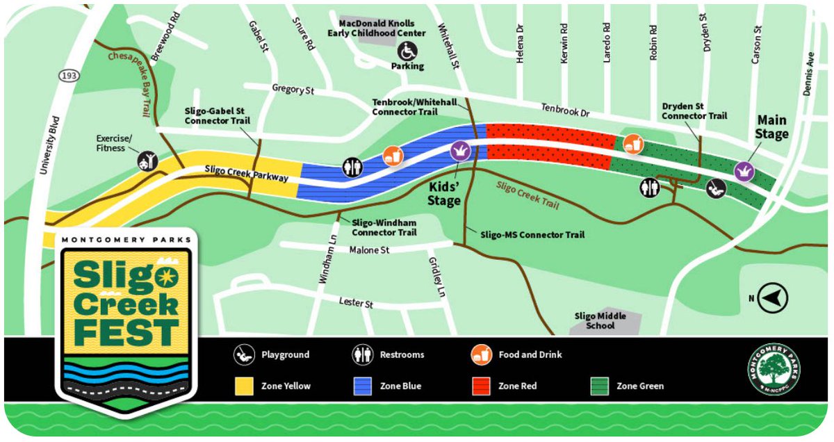 🚸Reminder🚸
Sligo Creek Fest is scheduled to take place on Saturday, May 4 on Sligo Creek Parkway. The event could impact parking and park amenities from 11:00am-3:00pm.
🔗tinyurl.com/mr29thhu
#Weekend #MDTraffic #montgomerycountymd @MontgomeryParks @NataliFGonzalez