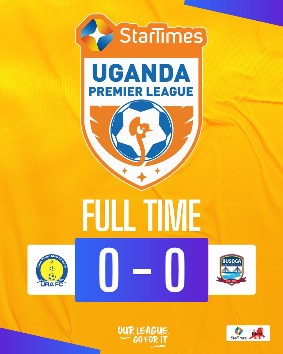 Full time! ⏰ URA FC 0-0 Busoga United FC Match statistics → smpl.is/91vdm #URABUS | #StarTimesUPL