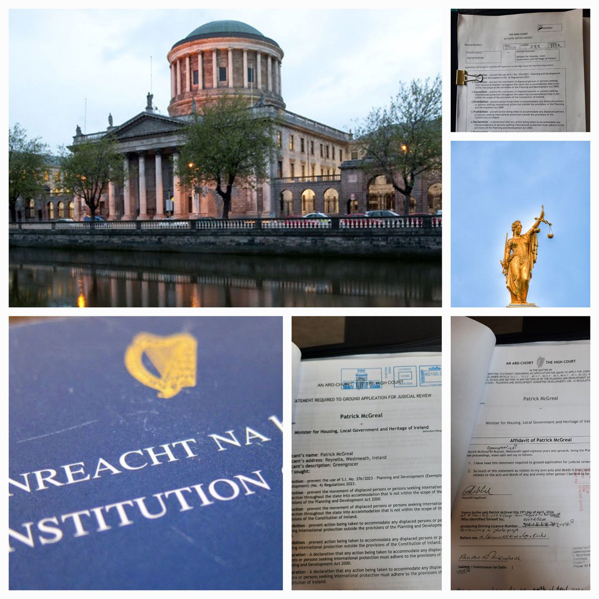 *******Justice Hyland Grants Leave for Judicial Review - A Pivotal Moment for Ireland******* Fantastic news, everyone! Justice Hyland has granted Judicial Review of the Ex Parte Motion Docket and scheduled the hearing for June 17th, 2024 in the case of Patrick McGreal v Minister