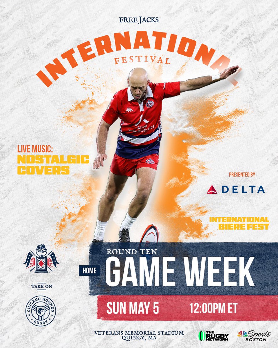 We’re back at home this Sunday as we take on @chicagohoundsrugby in an important Eastern Conference clash! Get tickets now and don’t miss out on the International Festival fun!