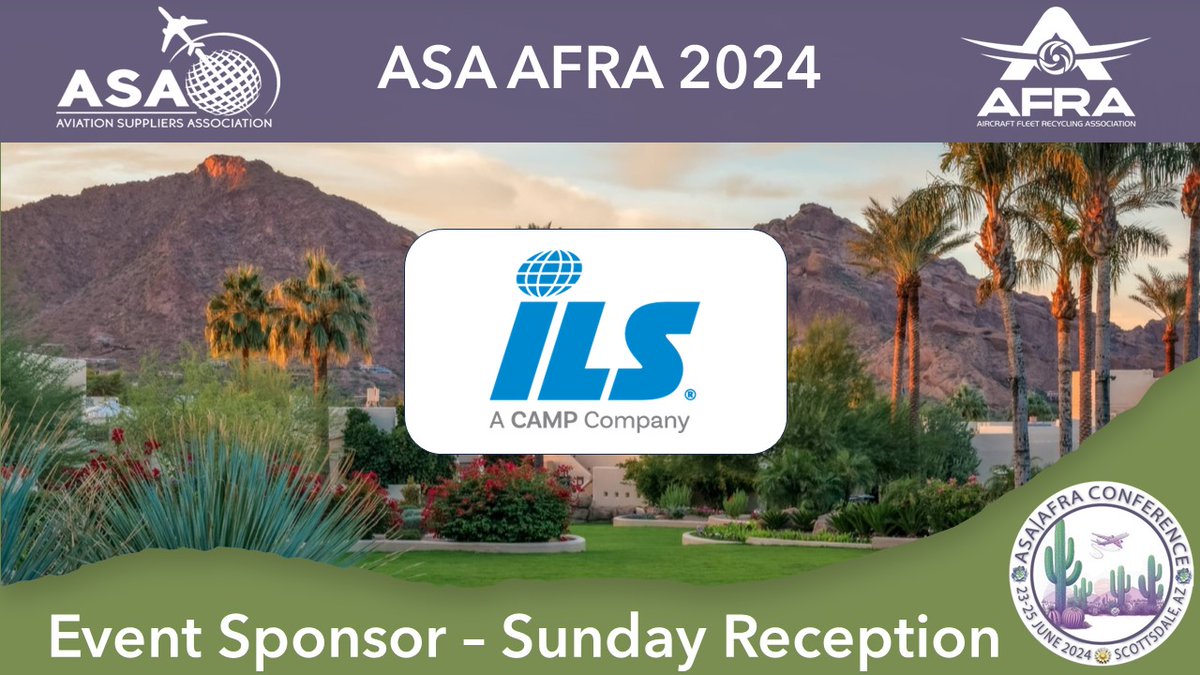 AFRARecycles's tweet image. 🎉 A massive shoutout to Inventory Locator Service,® LLC for your incredible support as the Sunday Reception sponsor #ASAAFRA2024! 🌟 Thank you for promoting collaboration in our community.🙌

#ASAMember #aviationindustry #aerospaceindustry #defenseindustry #b2bmarketing