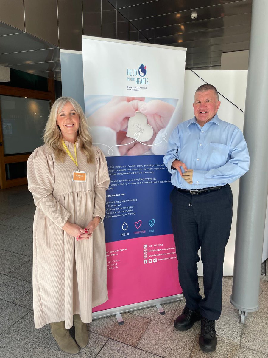 Happy to visit @heldinourhearts stand in the @ScotParl this week. The care and support that they provide parents during the most difficult times is truly amazing. I am forever grateful for the support that they have given my wife and I.