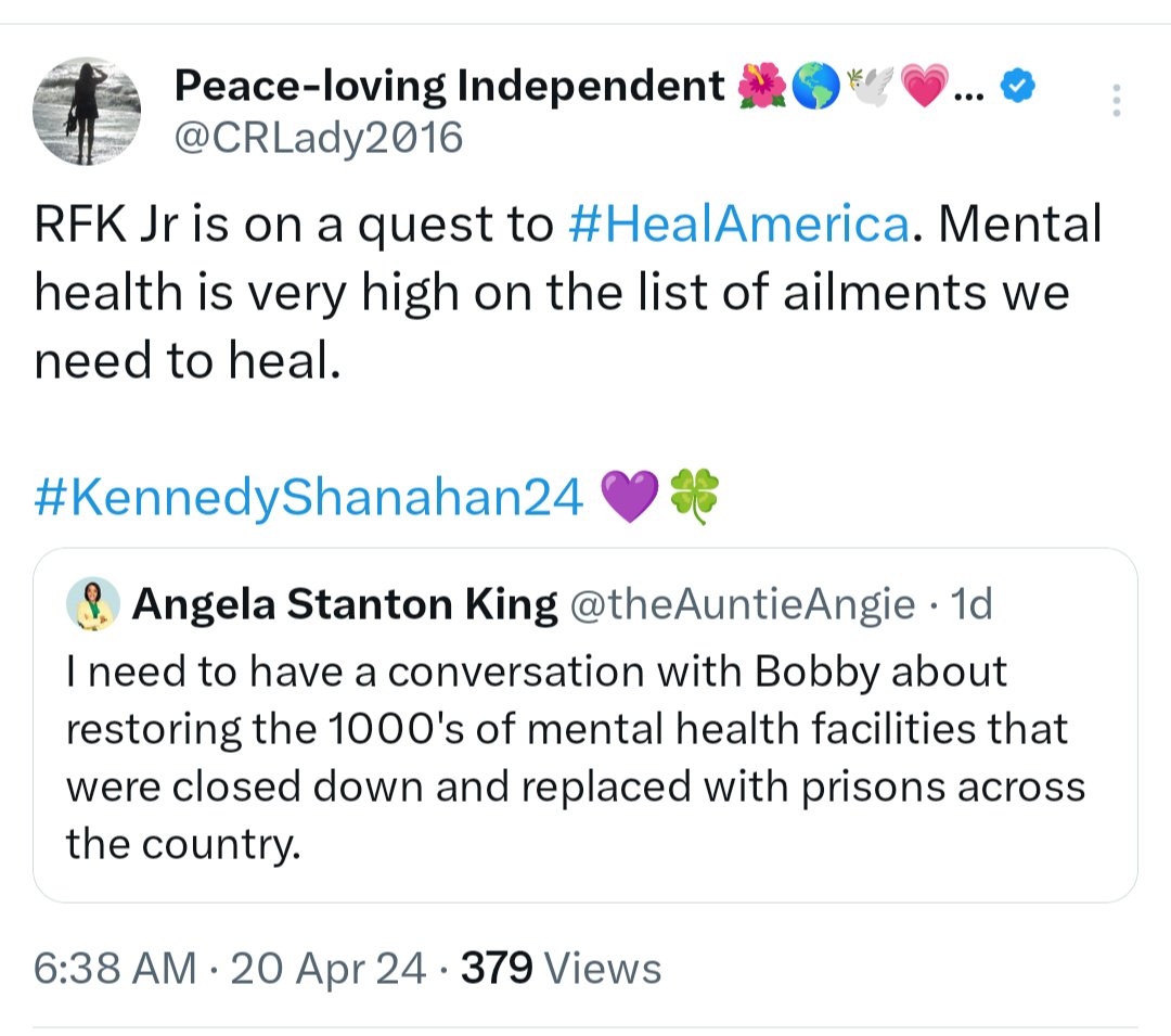 @toddheathenking Reading comments on these posts makes me realize how desperately we need #RFKJr2024 #MentalHealthCrisis