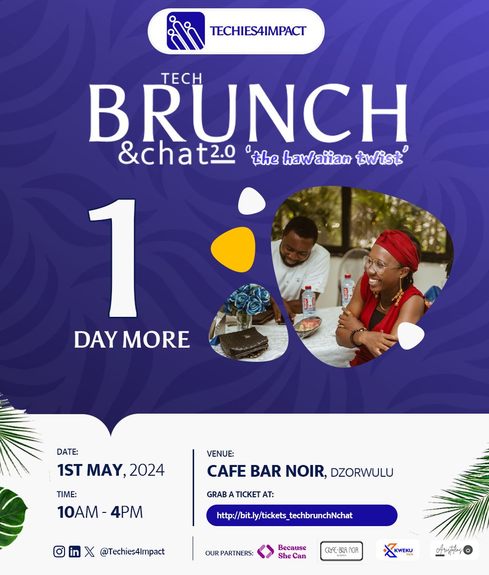 It's tomorrow guys not too late to grab a ticket @techies4impact @becauseshecan_