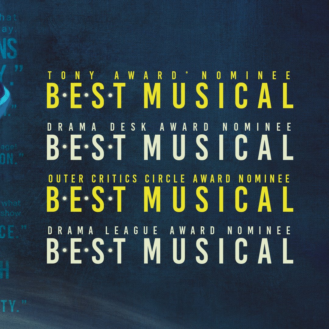 Nominated for 4 Tony Awards including Best Musical • Congratulations to our entire company • All things grow 🦋 💙 Best Musical 💙 Best Choreography: Justin Peck 💙 Best Orchestrations: Timo Andres 💙 Best Lighting Design of a Musical: Brandon Stirling Baker