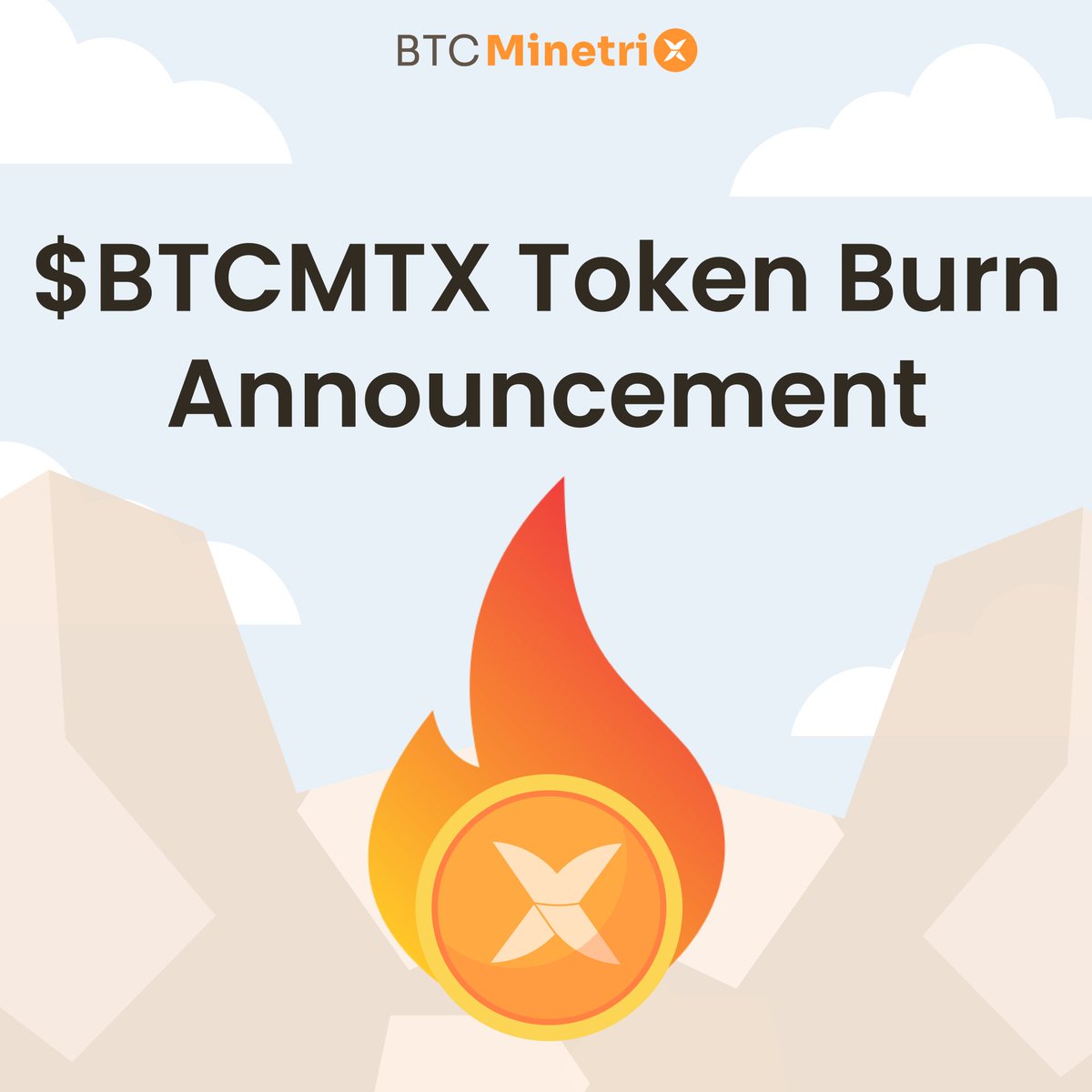 BitcoinMinetrix Token Announcement! 📣🔥 To celebrate the launch of our  $BTCMTX #Token, we have decided to commence a HUGE TOKEN BURN. Tomorrow  morning at 8 am UTC, we will be burning 10%