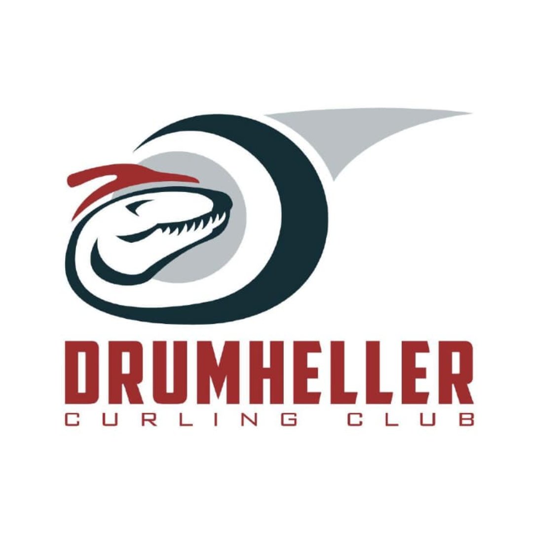 This curling club logo is dino-mite! #BusinessOfCurling @CurlDrumheller 🦖