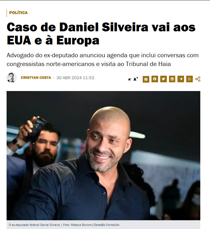 O MUNDO IRÁ SABER!

revistaoeste.com/politica/caso-…

Nenhuma 'AUTORIDADE' ficará de fora das denúncias.

Todas as ilegalidades que fizeram com DANIEL SILVEIRA será exposto, e provado.

Tudo está devidamente REGISTRADO nos autos, em mais de 90 (noventa) intervenções processuais no STF,…