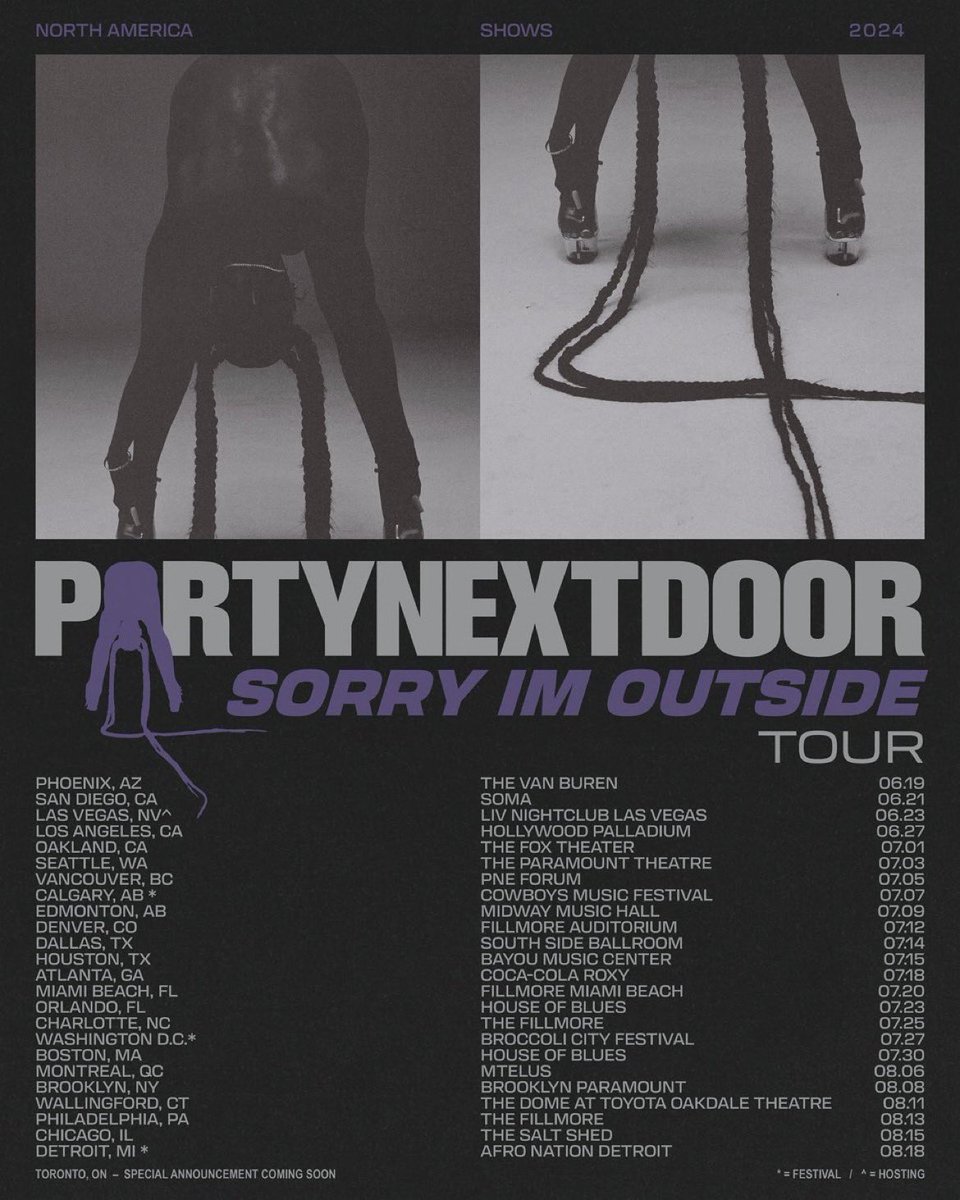 PARTYNEXTDOOR announces the dates for upcoming #SorryImOutside Tour. 🗓️