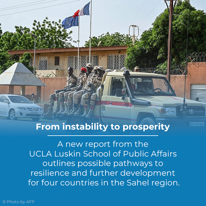 How can new economic potentials be unlocked across the Sahel region? A new report by @uclaluskin, which evaluates scores from the Berggruen Governance Index (BGI), suggests Burkina Faso, Mali, Niger, and Sudan could build resilience and foster development by shifting away from