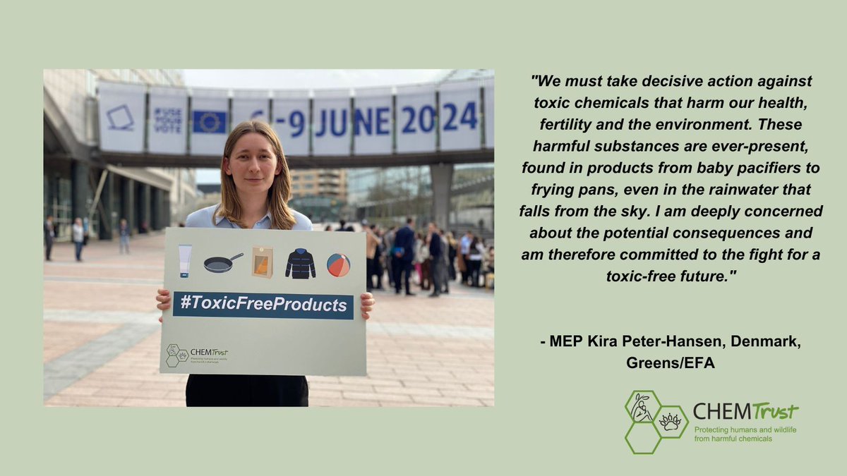 “We must take decisive action against toxic chemicals that harm our health, fertility and the environment” MEP @Kira_MPH on why she’s supporting #ToxicFreeProducts and a #ToxicFreeFuture Read more ➡️ buff.ly/3xIDcOX