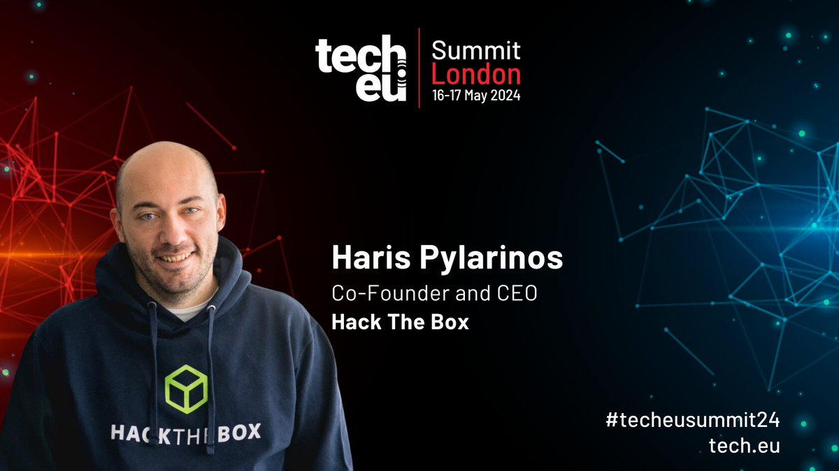 Haris Pylarinos (@hpylarinos), Co-Founder & CEO at Hack The Box (@hackthebox_eu), will be joining us at the Tech.eu Summit London 2024. Get your tickets before prices increase on May 1st! 🚀 tech.eu/event/2024/sum… #techeu #techeusummit24