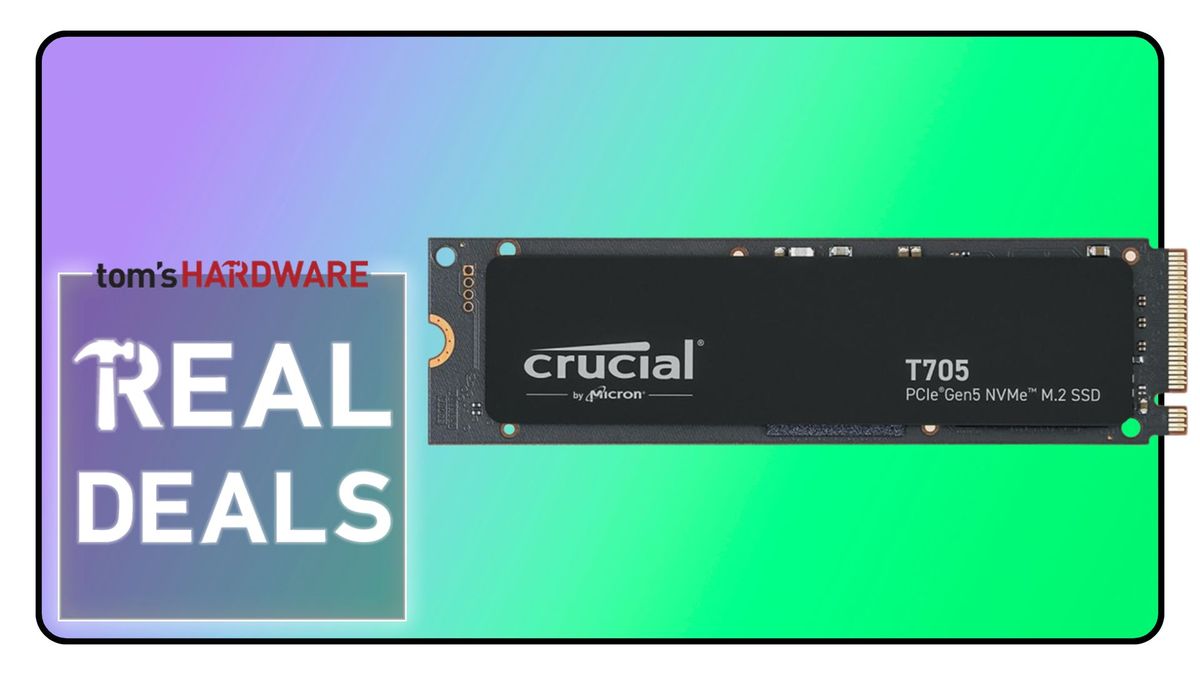 The superfast 13,600 MB/s 1TB Crucial T705 PCIe 5.0 SSD is on sale for only $154 trib.al/H4ZXXEi