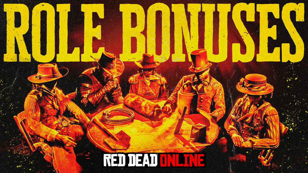 Get bonuses for all Red Dead Online Roles, with 2X Rewards on Naturalist Sample Sales, Bounty Missions, Collector Set Sales, Moonshine Sales and Trader Sales. Plus, 4X XP on the Featured Series, a community outfit inspired by an iconic scoundrel and more: rsg.ms/7e56466