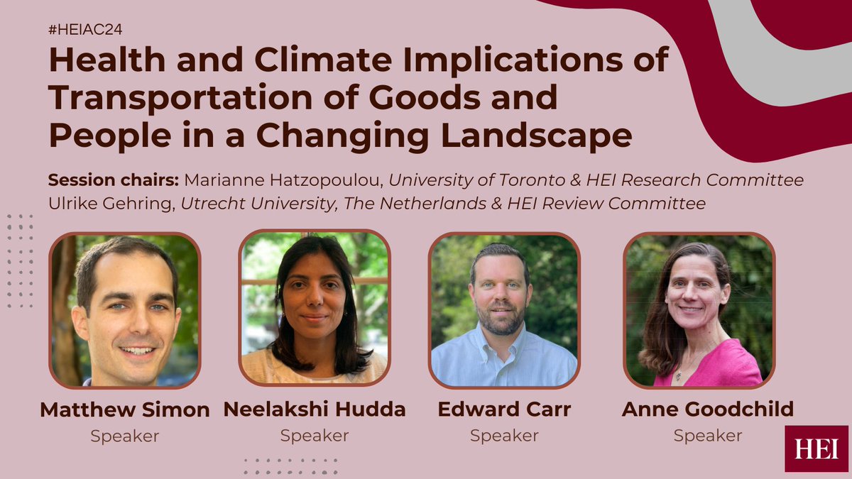 #HEIAC24 attendees are now delving into global transportation's impact on air quality & health. Speakers are exploring emissions reductions, localized pollution, & health effects, focusing on key hubs like airports & ports. #TransportEmissions #AirQuality