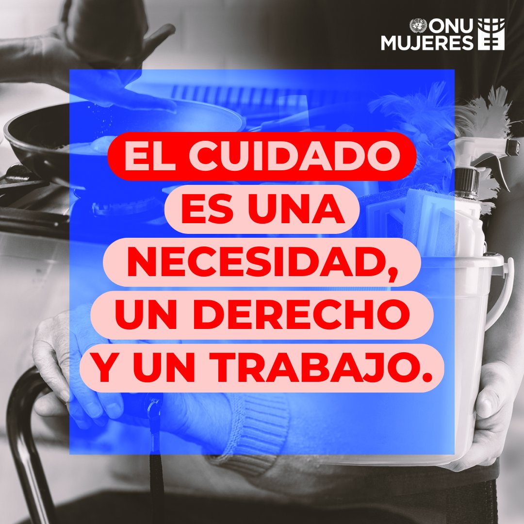 #DiaDelTrabajo Dar de comer a un bebé 🍼 Cuidar de un cónyuge enfermo/a 💖 Cocinar 🥗 Limpiar Son algunos de los trabajos de cuidados que recaen sobre las mujeres y, en gran parte de los casos, no son pagos. Es clave reconocer, redistribuir y reducir el trabajo de cuidados.