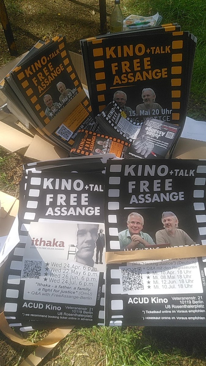 Help us to advertise our events. Material will be available tomorrow at our free Assange stand: At the May festival on Mariannenplatz > South side of Mariannenplatz, near Waldemarstraße, Friedrichshain-Kreuzberg #FreeAssangeNOW Exposing crimes is not a crime!